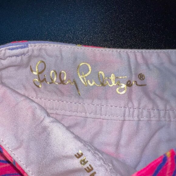 Lilly Pulitzer Walsh Short Party Girl Purple Dahlia Size 00 - Picture 6 of 7